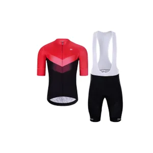 HOLOKOLO Cyklistický krátky dres a krátke nohavice - ARROW II - červená/čierna HOLOKOLO Cyklistický krátky dres a krátke nohavice - ARROW II - červená/čierna