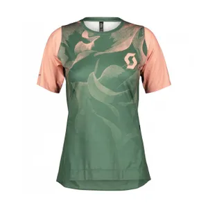 SCOTT Cyklistický dres s krátkym rukávom - TRAIL VERTIC LADY - zelená/ružová SCOTT Cyklistický dres s krátkym rukávom - TRAIL VERTIC LADY - zelená/ružová