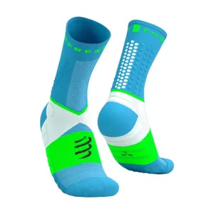 COMPRESSPORT Cyklistické ponožky klasické - ULTRA TRAIL SOCKS V2.0 - modrá/zelená COMPRESSPORT Cyklistické ponožky klasické - ULTRA TRAIL SOCKS V2.0 - modrá/zelená