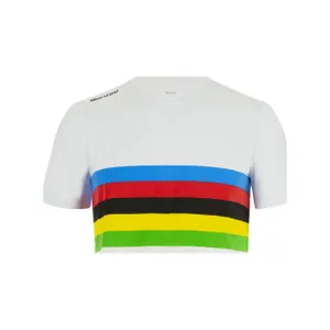 SANTINI Cyklistické tričko s krátkym rukávom - UCI OFFICIAL WORLD CHAMPION KID - viacfarebná SANTINI Cyklistické tričko s krátkym rukávom - UCI OFFICIAL WORLD CHAMPION KID - viacfarebná