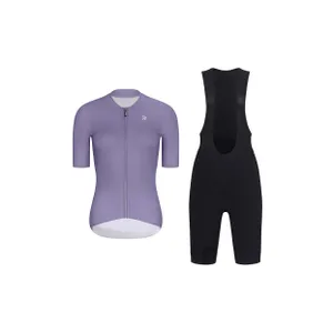 RIVANELLE Cyklistický krátky dres a krátke nohavice - ELEVATE - čierna/fialová RIVANELLE Cyklistický krátky dres a krátke nohavice - ELEVATE - čierna/fialová