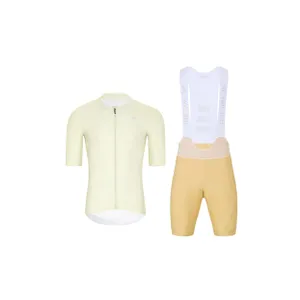 HOLOKOLO Cyklistický krátky dres a krátke nohavice - ELEVATE - béžová/ivory HOLOKOLO Cyklistický krátky dres a krátke nohavice - ELEVATE - béžová/ivory