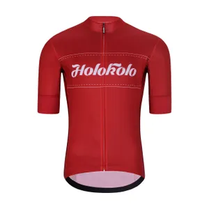 HOLOKOLO Cyklistický dres s krátkym rukávom - GEAR UP - červená HOLOKOLO Cyklistický dres s krátkym rukávom - GEAR UP - červená