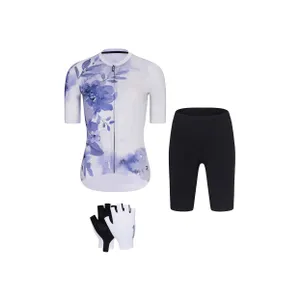 RIVANELLE Cyklistický mega set - FLOWERY LADY - modrá/čierna/biela RIVANELLE Cyklistický mega set - FLOWERY LADY - modrá/čierna/biela