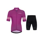HOLOKOLO Cyklistický krátky dres a krátke nohavice - FLOW JUNIOR - fialová/čierna HOLOKOLO Cyklistický krátky dres a krátke nohavice - FLOW JUNIOR - fialová/čierna