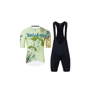HOLOKOLO Cyklistický krátky dres a krátke nohavice - DRAGON - oranžová/zelená HOLOKOLO Cyklistický krátky dres a krátke nohavice - DRAGON - oranžová/zelená