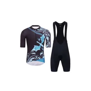 HOLOKOLO Cyklistický krátky dres a krátke nohavice - DRAGON - modrá HOLOKOLO Cyklistický krátky dres a krátke nohavice - DRAGON - modrá