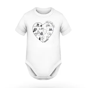 detské body - BABY CYCLING LOVER - biela detské body - BABY CYCLING LOVER - biela