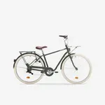 Mestský bicykel - Mestský bicykel Elops 520 s vysokým rámom kaki Mestský bicykel - Mestský bicykel Elops 520 s vysokým rámom kaki