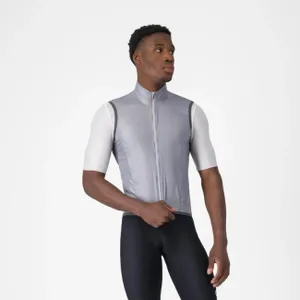 CASTELLI Cyklistická vesta - ARIA 2 - strieborná CASTELLI Cyklistická vesta - ARIA 2 - strieborná