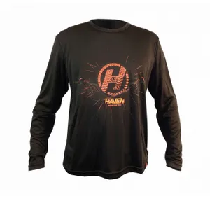 HAVEN Cyklistický dres s dlhým rukávom letný - NAVAHO LONG II - čierna/červená HAVEN Cyklistický dres s dlhým rukávom letný - NAVAHO LONG II - čierna/červená