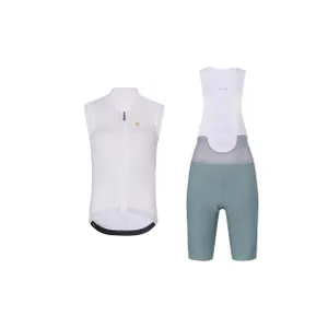 RIVANELLE Cyklistický krátky dres a krátke nohavice - PURE - zelená/biela RIVANELLE Cyklistický krátky dres a krátke nohavice - PURE - zelená/biela