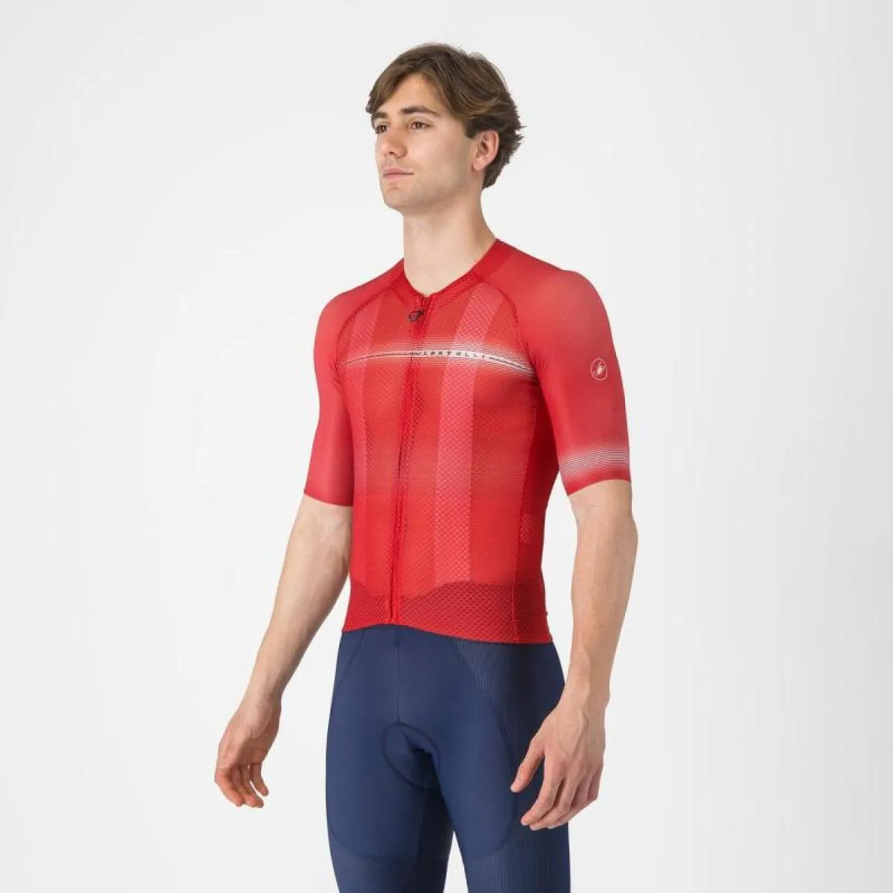 CASTELLI Cyklistický dres s krátkym rukávom - CLIMBER´S A/C - červená CASTELLI Cyklistický dres s krátkym rukávom - CLIMBER´S A/C - červená