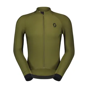 SCOTT Cyklistický dres s dlhým rukávom zimný - PRO WARM - zelená SCOTT Cyklistický dres s dlhým rukávom zimný - PRO WARM - zelená