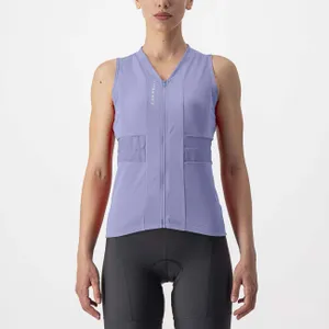 CASTELLI Cyklistický dres bez rukávov - ANIMA 4 LADY - fialová CASTELLI Cyklistický dres bez rukávov - ANIMA 4 LADY - fialová