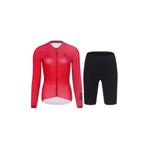 HOLOKOLO Cyklistický dlhý dres a nohavice - VICTORIOUS ELITE - čierna/červená HOLOKOLO Cyklistický dlhý dres a nohavice - VICTORIOUS ELITE - čierna/červená