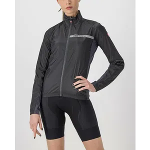CASTELLI Cyklistická vetruodolná bunda - SQUADRA STRECH LADY - čierna CASTELLI Cyklistická vetruodolná bunda - SQUADRA STRECH LADY - čierna