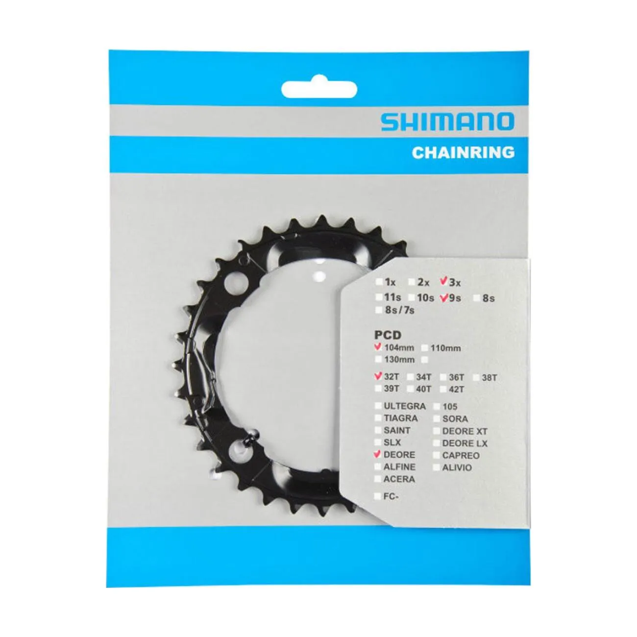SHIMANO prevodník - DEORE M590 32 - čierna SHIMANO prevodník - DEORE M590 32 - čierna