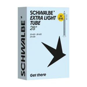 SCHWALBE duša - SV15-EL (23/28-622/630) 28x0.90–1.10 SV 80mm - čierna SCHWALBE duša - SV15-EL (23/28-622/630) 28x0.90–1.10 SV 80mm - čierna