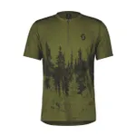 SCOTT Cyklistický dres s krátkym rukávom - TRAIL FLOW ZIP SS - zelená SCOTT Cyklistický dres s krátkym rukávom - TRAIL FLOW ZIP SS - zelená