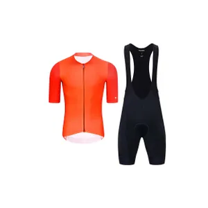 HOLOKOLO Cyklistický krátky dres a krátke nohavice - PERFORMANCE - oranžová/čierna HOLOKOLO Cyklistický krátky dres a krátke nohavice - PERFORMANCE - oranžová/čierna