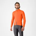CASTELLI Cyklistická zateplená bunda - PERFETTO AIR - oranžová CASTELLI Cyklistická zateplená bunda - PERFETTO AIR - oranžová