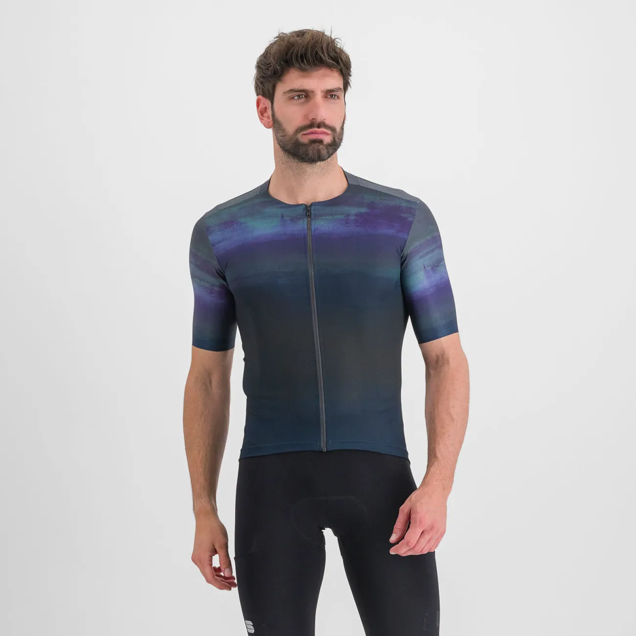 SPORTFUL Cyklistický dres s krátkym rukávom - FLOW SUPERGIARA - modrá/čierna SPORTFUL Cyklistický dres s krátkym rukávom - FLOW SUPERGIARA - modrá/čierna