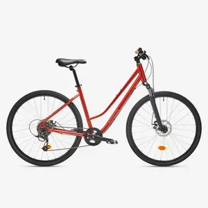 Trekingový bicykel - Trekingový bicykel 500 nízky rám červený Trekingový bicykel - Trekingový bicykel 500 nízky rám červený