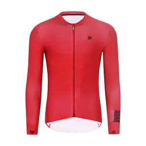 HOLOKOLO Cyklistický dres s dlhým rukávom letný - VICTORIOUS ELITE - červená HOLOKOLO Cyklistický dres s dlhým rukávom letný - VICTORIOUS ELITE - červená