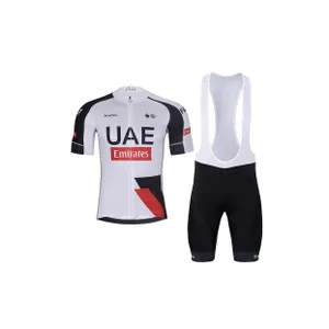 BONAVELO Cyklistický krátky dres a krátke nohavice - UAE 2026 - čierna/biela/červená BONAVELO Cyklistický krátky dres a krátke nohavice - UAE 2026 - čierna/biela/červená
