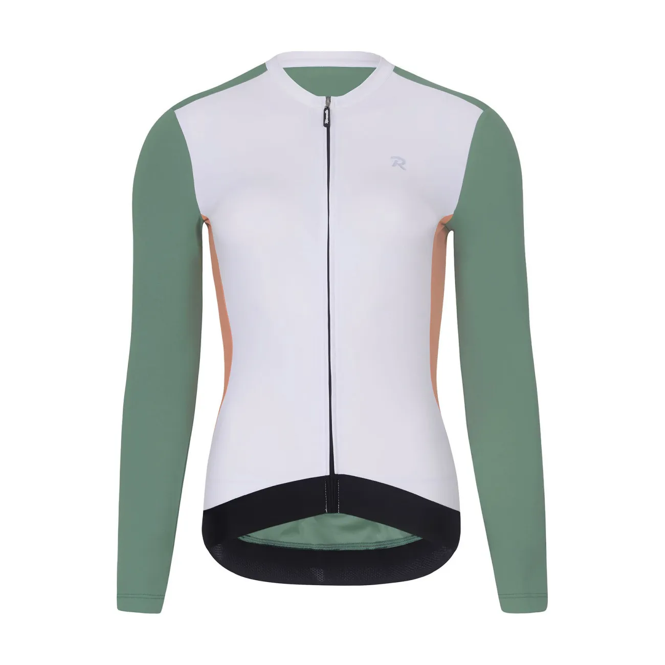 RIVANELLE Cyklistický dres s dlhým rukávom zimný - SPECIAL - biela/zelená RIVANELLE Cyklistický dres s dlhým rukávom zimný - SPECIAL - biela/zelená