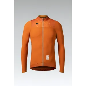 GOBIK Cyklistický dres s dlhým rukávom zimný - HYDER BLEND 2.0 - oranžová GOBIK Cyklistický dres s dlhým rukávom zimný - HYDER BLEND 2.0 - oranžová