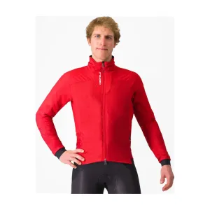 CASTELLI Cyklistická zateplená bunda - FLY TERMAL - červená CASTELLI Cyklistická zateplená bunda - FLY TERMAL - červená