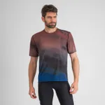SPORTFUL Cyklistické tričko s krátkym rukávom - FLOW GIARA - hnedá/modrá SPORTFUL Cyklistické tričko s krátkym rukávom - FLOW GIARA - hnedá/modrá