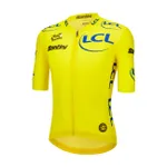 SANTINI Cyklistický dres s krátkym rukávom - TDF OFFICIAL LEADER - žltá SANTINI Cyklistický dres s krátkym rukávom - TDF OFFICIAL LEADER - žltá