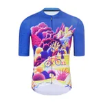 HOLOKOLO Cyklistický dres s krátkym rukávom - VOYAGE - modrá/viacfarebná HOLOKOLO Cyklistický dres s krátkym rukávom - VOYAGE - modrá/viacfarebná