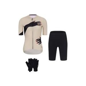 RIVANELLE Cyklistický mega set - HANDS LADY - béžová/čierna RIVANELLE Cyklistický mega set - HANDS LADY - béžová/čierna