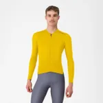 CASTELLI Cyklistický dres s dlhým rukávom letný - ESPRESSO 2 LS - žltá CASTELLI Cyklistický dres s dlhým rukávom letný - ESPRESSO 2 LS - žltá