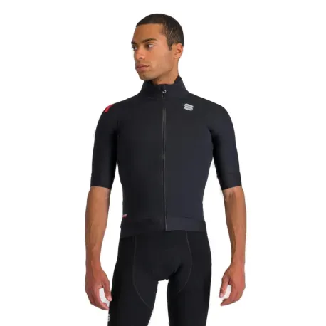 Pánska cyklistická bunda SPORTFUL Fiandre pro jacket short sleeve, black Pánska cyklistická bunda SPORTFUL Fiandre pro jacket short sleeve, black
