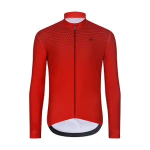HOLOKOLO Cyklistický dres s dlhým rukávom zimný - STARLIGHT WINTER - červená HOLOKOLO Cyklistický dres s dlhým rukávom zimný - STARLIGHT WINTER - červená