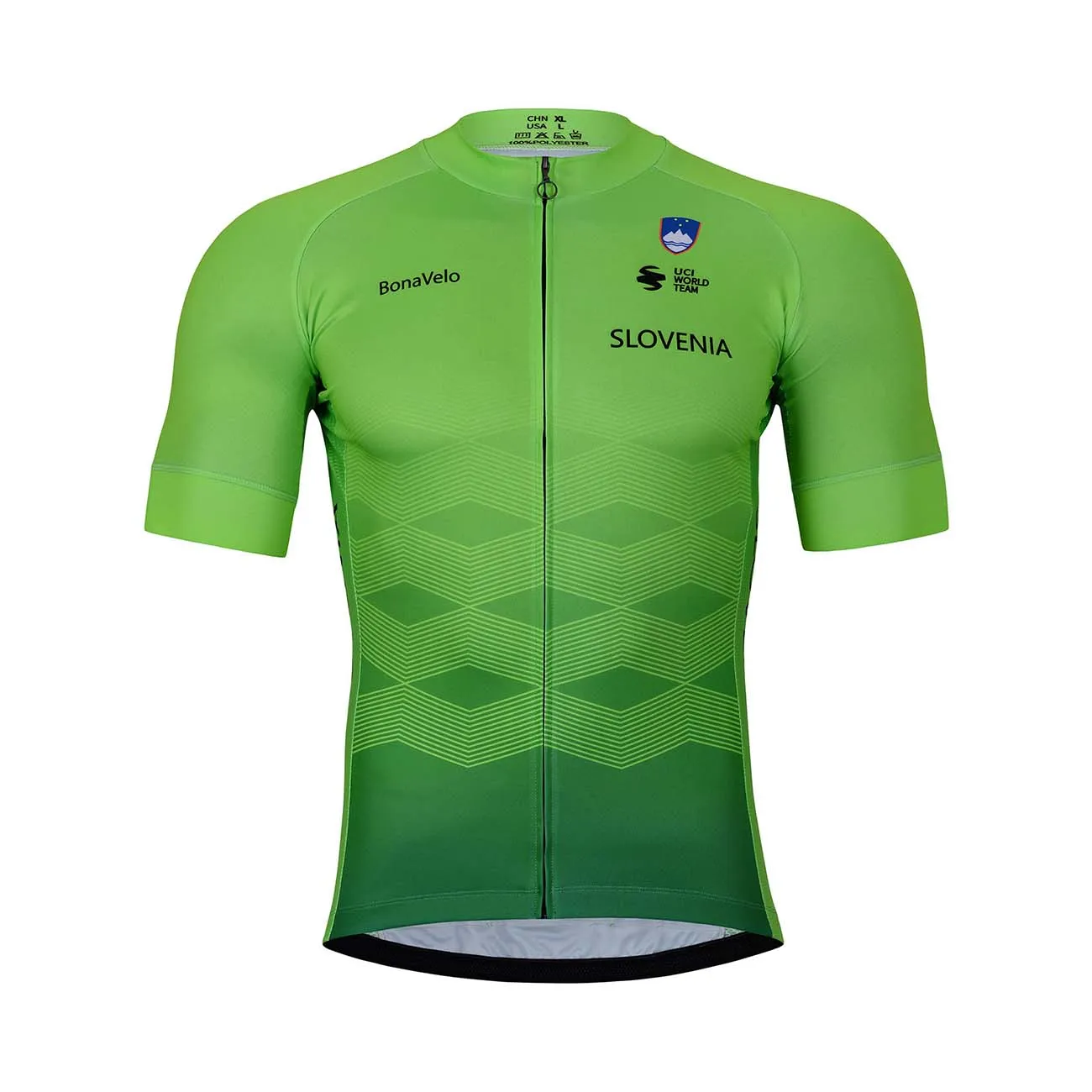 BONAVELO Cyklistický dres s krátkym rukávom - SLOVENIA ll. - zelená BONAVELO Cyklistický dres s krátkym rukávom - SLOVENIA ll. - zelená