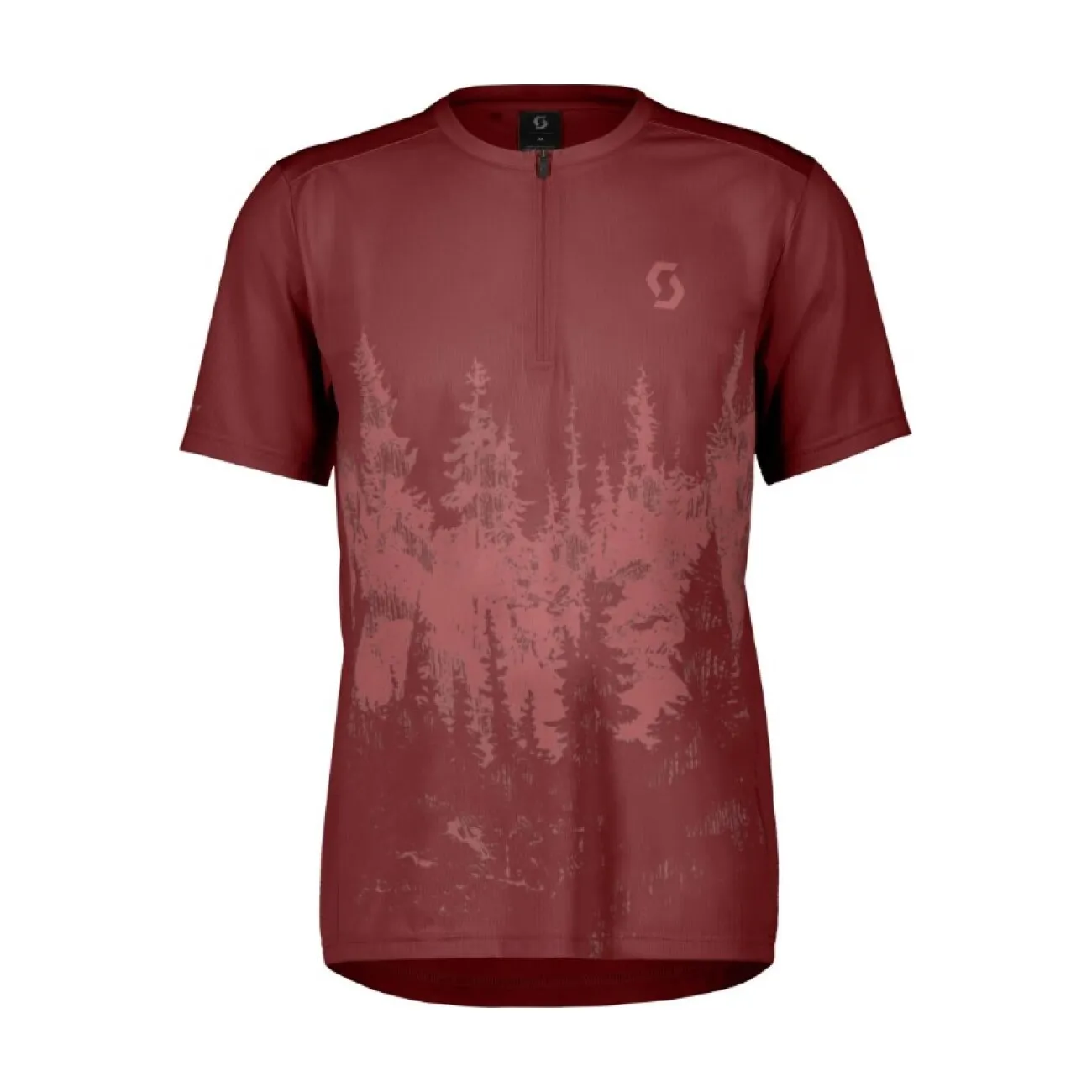 SCOTT Cyklistický dres s krátkym rukávom - TRAIL FLOW ZIP W - červená SCOTT Cyklistický dres s krátkym rukávom - TRAIL FLOW ZIP W - červená