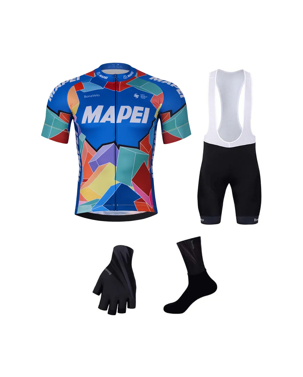 BONAVELO Cyklistický mega set - MAPEI - biela/modrá/čierna BONAVELO Cyklistický mega set - MAPEI - biela/modrá/čierna