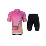 HOLOKOLO Cyklistický krátky dres a krátke nohavice - CANDYBAG - viacfarebná/ružová/čierna HOLOKOLO Cyklistický krátky dres a krátke nohavice - CANDYBAG - viacfarebná/ružová/čierna