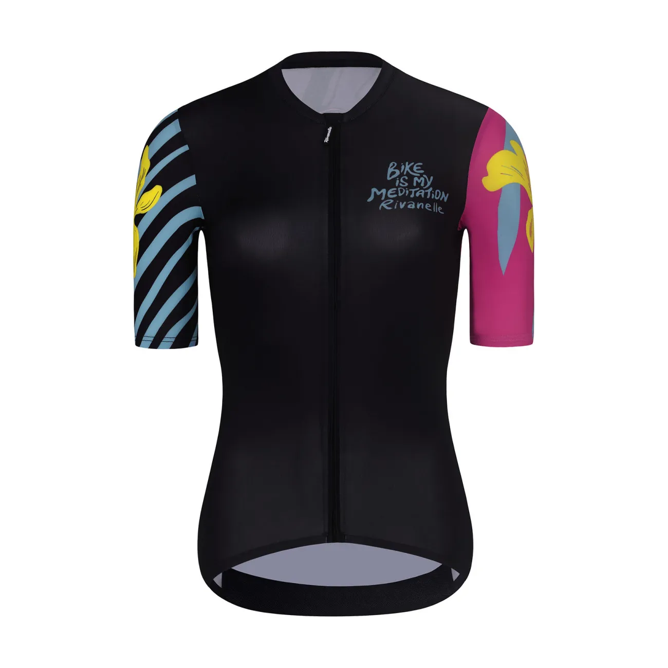 RIVANELLE Cyklistický dres s krátkym rukávom - MEDITATION - čierna/ružová RIVANELLE Cyklistický dres s krátkym rukávom - MEDITATION - čierna/ružová