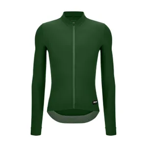 SANTINI Cyklistický dres s dlhým rukávom zimný - RTR - zelená SANTINI Cyklistický dres s dlhým rukávom zimný - RTR - zelená