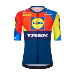 SANTINI Cyklistický dres s krátkym rukávom - LIDL TREK 2025 - viacfarebná SANTINI Cyklistický dres s krátkym rukávom - LIDL TREK 2025 - viacfarebná