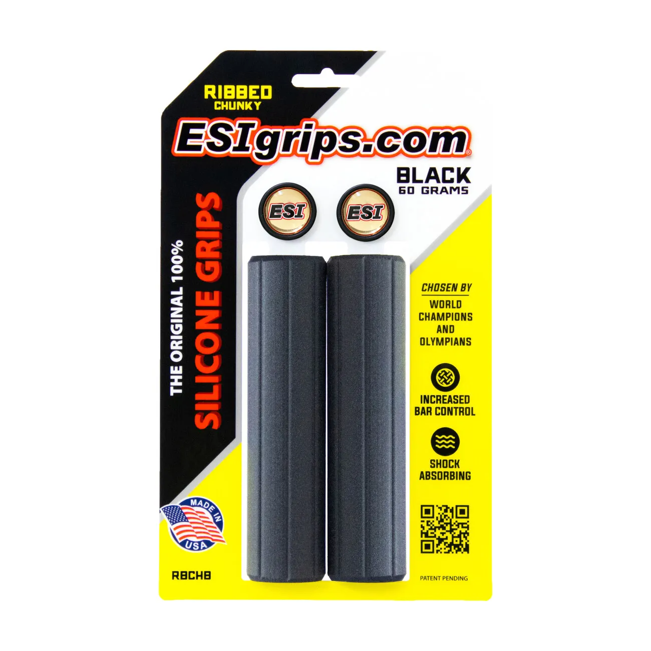 ESIGRIPS gripy - ESI RIBBED CHUNKY - čierna ESIGRIPS gripy - ESI RIBBED CHUNKY - čierna