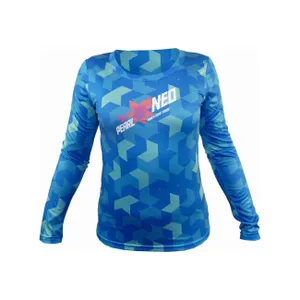 HAVEN Cyklistický dres s dlhým rukávom letný - PEARL NEO LONG - modrá/ružová HAVEN Cyklistický dres s dlhým rukávom letný - PEARL NEO LONG - modrá/ružová