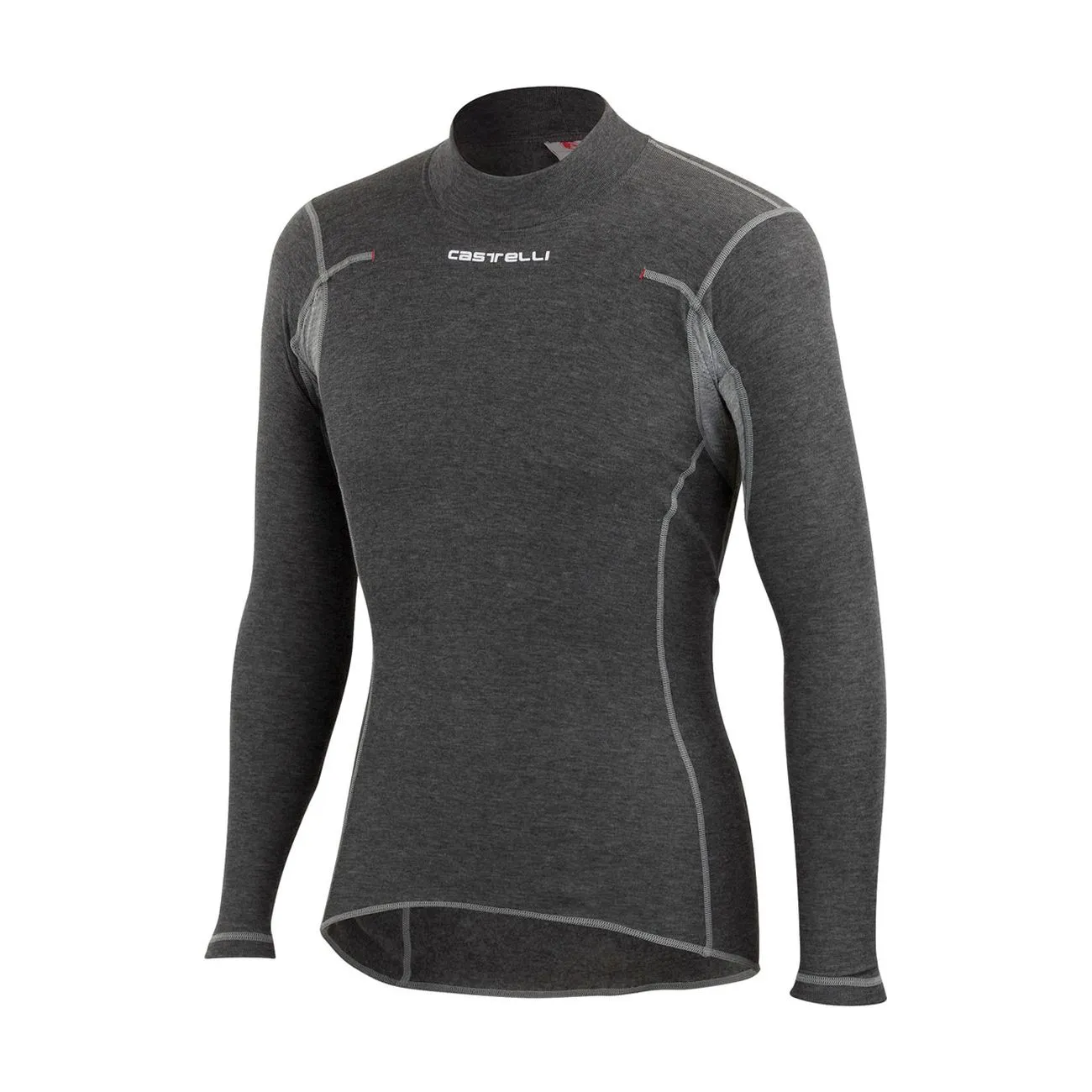 CASTELLI Cyklistické tričko s dlhým rukávom - FLANDERS WARM - šedá CASTELLI Cyklistické tričko s dlhým rukávom - FLANDERS WARM - šedá
